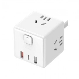 آداپتور شارژ سریع سیمی شیائومی مدل Rubik Cube Pro با توان ۳۳ وات (دارای ۲ پورت USB-A و ۱ پورت USB-C)