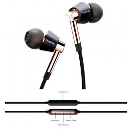 هندزفری هدفون وان مور سه درایور با میکروفن می شیاومی شیامی شیائومی | 1More Triple Driver In-Ear Headphones Black Gold