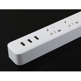 سه راهی برق سفید با سه پورت یو اس بی می شیاومی شیامی شیائومی | Xiaomi Mi Power Strip 3 Sockets 3 USB Ports White XMCXB01QM