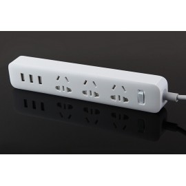 سه راهی برق سفید با سه پورت یو اس بی می شیاومی شیامی شیائومی | Xiaomi Mi Power Strip 3 Sockets 3 USB Ports White XMCXB01QM