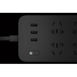 چند راهی 6 سوکت برق 3 پورت سوکت شارژر یو اس بی رنگ سفید می شیاومی شیامی شیائومی | Xiaomi Mi Power Strip 6 Sockets 3 USB Ports White