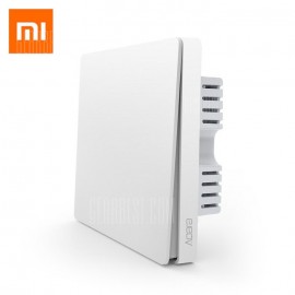 کلید برق دوپل و تک پل دیواری هوشمند بیسیم آکارا زیگبی می شیائومی شیاومی شیامی | Xiaomi Mi Aqara Wall Smart Wireless Light Switch ZigBee Version DOUBLE & Single KEY WHITE