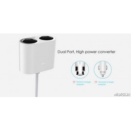 مبدل یک به دو شارژر فندکی رویدمی شیائومی شیاومی | Xiaomi Mi Roidmi 1 to 2 Car Dual Cigarette Lighter Charger Adapter DYQ01RM  