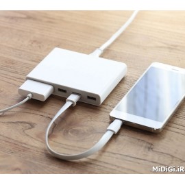 شارژر لپ تاپ چند پورت یو اس بی می شیاومی (شیائومی) Xiaomi Mi Charger Multiport USB And Charging For Laptops