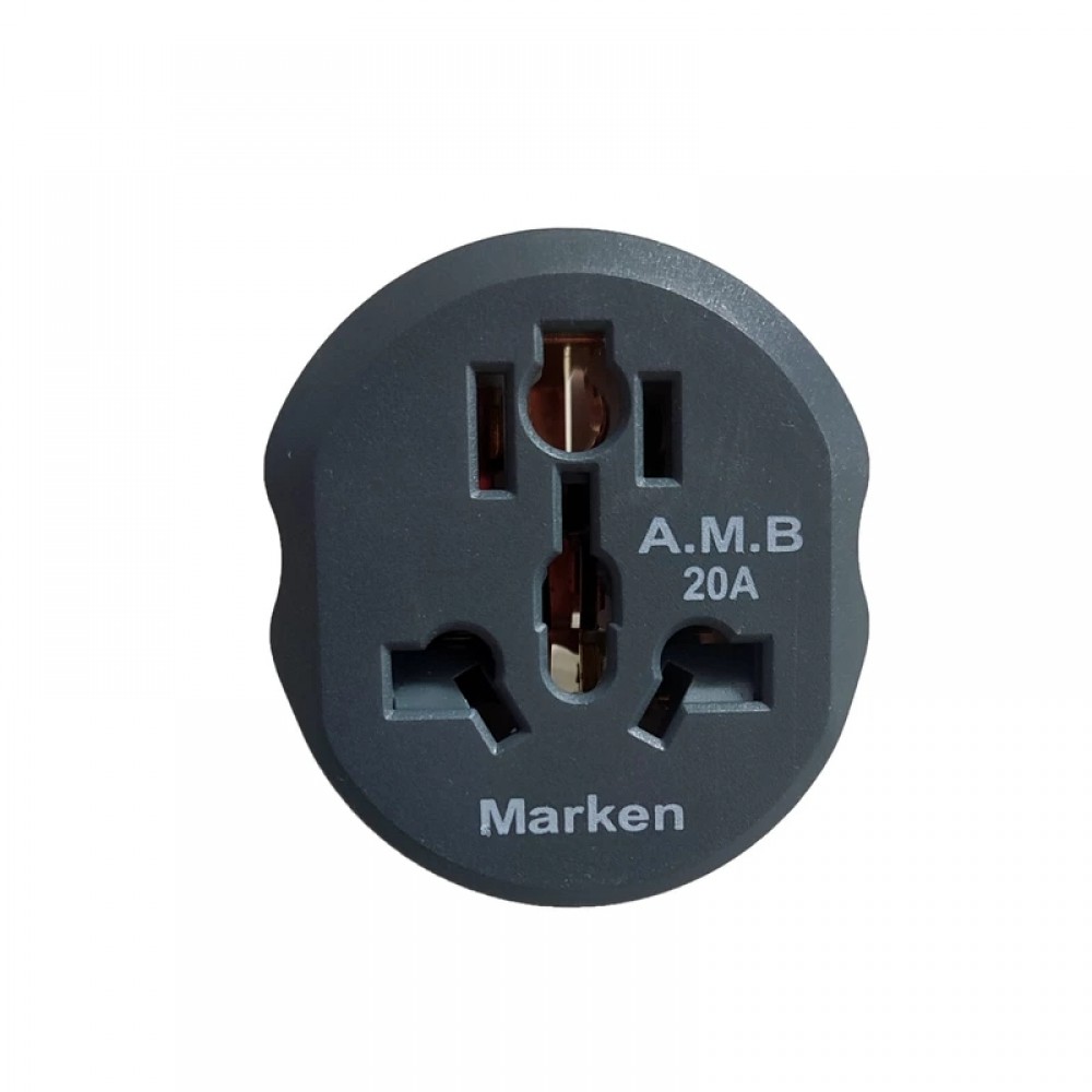 تبدیل برق دیواری 3 به 2 برند Marken مارکن 16 آمپر MarKen A.M.B 20A