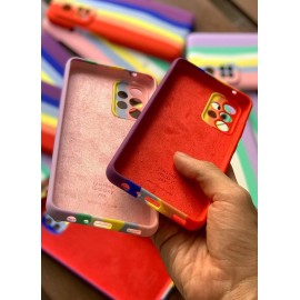 قاب و بک کاور سیلیکونی اورجینال رنگین کمانی برای گوشی های شیائومی - Original Silicone Rainbow Luxury Case Cover For Xiaomi Cellphones