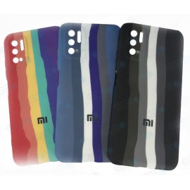 قاب و بک کاور سیلیکونی اورجینال رنگین کمانی برای گوشی های شیائومی - Original Silicone Rainbow Luxury Case Cover For Xiaomi Cellphones