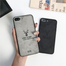 قاب و بک کاور گوشی مدل ردمی 6A شیائومی طرح گوزنی | Xiaomi Redmi 6A Cloth Texture Silicone Deer Case Cover