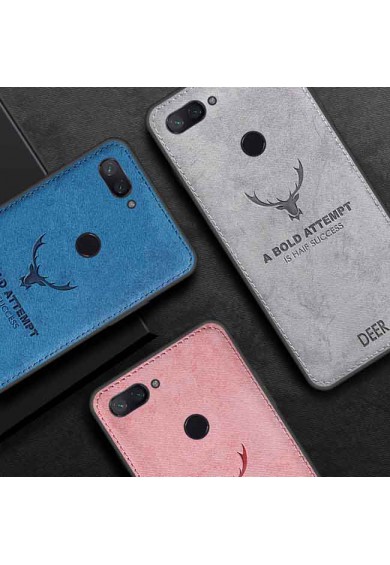 قاب و بک کاور گوشی مدل می 8 لایت شیائومی طرح گوزنی | Xiaomi Mi 8 Lite Cloth Texture Silicone Deer Case Cover
