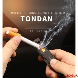 فندک الکتریکی المنتی شارژی و گجت چند کاره ریمکس | Remax Tondan RT-CL02 MultiFunctional Rechargable Electronical Cigarette Lighter