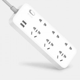 شش راهی برق زدمی با دو پورت یو اس بی فست شارژ مدل ZMI CX05 شیائومی - XIAOMI ZMI CX05 Power Strip 6 AC Sockets Dual USB 18W Sockets Charger