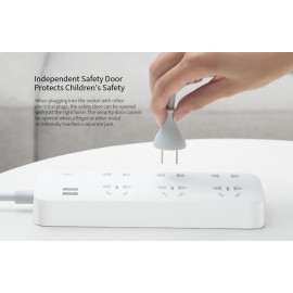 شش راهی برق زدمی با دو پورت یو اس بی فست شارژ مدل ZMI CX05 شیائومی - XIAOMI ZMI CX05 Power Strip 6 AC Sockets Dual USB 18W Sockets Charger