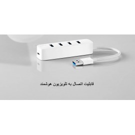 هاب 4 پورت یو اس بی 3 مدل XMFXQ01QM USB 3.0 شیائومی - Xiaomi 4Ports USB3 Expansion Adapter Hub XMFXQ01QM