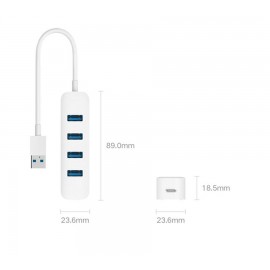 هاب 4 پورت یو اس بی 3 مدل XMFXQ01QM USB 3.0 شیائومی - Xiaomi 4Ports USB3 Expansion Adapter Hub XMFXQ01QM