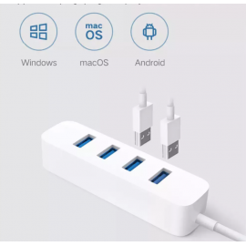 هاب 4 پورت یو اس بی 3 مدل XMFXQ01QM USB 3.0 شیائومی - Xiaomi 4Ports USB3 Expansion Adapter Hub XMFXQ01QM