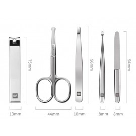 ست مسافرتی 5 عددی مانیکور و اصلاح ناخن مدل HuoHou HU0061 شیائومی - Xiaomi HuoHou Stainless Steel Portable Nail Clipper Manicure Tool Set Kit HU0061