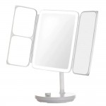 آینه آرایشی تاشو با روشنایی ال ای دی شارژی برقی مدل Jordan Judy NV536 شیائومی - Xiaomi Jordan And Judy NV536 LED Countertop Vanity Mirror Foldable