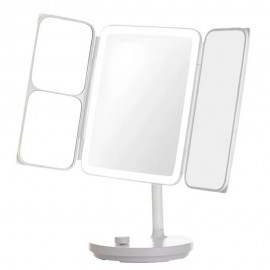 آینه آرایشی تاشو با روشنایی ال ای دی شارژی برقی مدل Jordan Judy NV536 شیائومی - Xiaomi Jordan And Judy NV536 LED Countertop Vanity Mirror Foldable