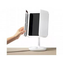 آینه آرایشی تاشو با روشنایی ال ای دی شارژی برقی مدل Jordan Judy NV536 شیائومی - Xiaomi Jordan And Judy NV536 LED Countertop Vanity Mirror Foldable