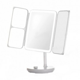 آینه آرایشی تاشو با روشنایی ال ای دی شارژی برقی مدل Jordan Judy NV536 شیائومی - Xiaomi Jordan And Judy NV536 LED Countertop Vanity Mirror Foldable