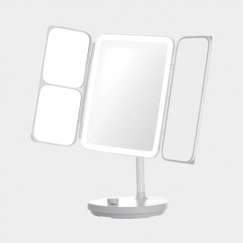 آینه آرایشی تاشو با روشنایی ال ای دی شارژی برقی مدل Jordan Judy NV536 شیائومی - Xiaomi Jordan And Judy NV536 LED Countertop Vanity Mirror Foldable