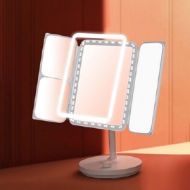 آینه آرایشی تاشو با روشنایی ال ای دی شارژی برقی مدل Jordan Judy NV536 شیائومی - Xiaomi Jordan And Judy NV536 LED Countertop Vanity Mirror Foldable