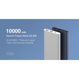 پاوربانک شارژ سريع 22.5 وات با ظرفیت 10000 ميلي آمپر مدل PB100DZM شيائومی - Xiaomi 10000mAh 22.5W Power Bank PB100DZM TypeC QC3 PD Two Way Fast Charging