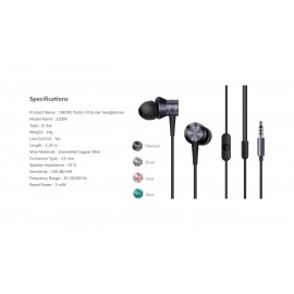 هندزفری هدفون داخل گوش شیائومی مدل وان مور پیستون فیت - Xiaomi Mi 1More Piston Fit In Ear Handsfree Headphone With Mic