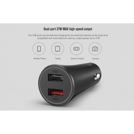 شارژر فندکی فست شارژ دو پورت 37 وات مدل CC06ZM شیائومی - Xiaomi Mi 37W Dual-Port Car Charger CC06ZM