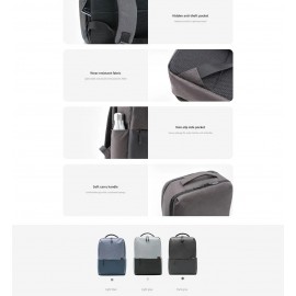 کوله پشتی سفری 21 لیتری و لپ تاپ 15.6 اینچی مدل Commuter XDLGX-04 شیائومی - Xiaomi Mi Commuter Backpack XDLGX-04 21L For 15.6 inch Laptop