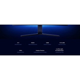 مانیتور منحنی گیمینگ شیائومی 34 اینچ خمیده مدل XMMNTWQ34 گلوبال - Xiaomi Mi Curved Gaming 34inch LED Monitor XMMNTWQ34