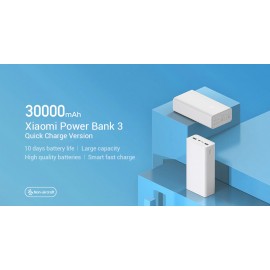 پاوربانک 30000 میلی آمپر ساعتی ورژن 3 فست شارژ شیائومی - Xiaomi Mi Power Bank 3 30000mAh PB3018ZM VXN4307CN