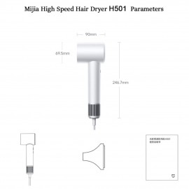 سشوار پرسرعت یون منفی 1600 وات مدل میجیا H501 شیائومی - Xiaomi Mijia High Speed Ionic Hair Dryer CMJ03LX H501