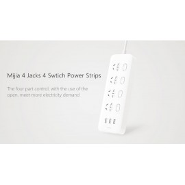 چند راهی برق و شارژر 4 سوکت کلید دار و 3 یو اس بی مدل MJSWSKCXB-01QM شیائومی - Xiaomi Mijia Power Strip 4 Sockets 3 USB MJSWSKCXB-01QM