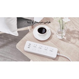 چند راهی برق و شارژر 4 سوکت کلید دار و 3 یو اس بی مدل MJSWSKCXB-01QM شیائومی - Xiaomi Mijia Power Strip 4 Sockets 3 USB MJSWSKCXB-01QM