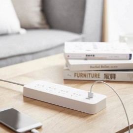 چند راهی برق و شارژر 4 سوکت کلید دار و 3 یو اس بی مدل MJSWSKCXB-01QM شیائومی - Xiaomi Mijia Power Strip 4 Sockets 3 USB MJSWSKCXB-01QM