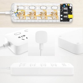 چند راهی برق و شارژر 4 سوکت کلید دار و 3 یو اس بی مدل MJSWSKCXB-01QM شیائومی - Xiaomi Mijia Power Strip 4 Sockets 3 USB MJSWSKCXB-01QM