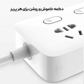 چند راهی برق و شارژر 4 سوکت کلید دار و 3 یو اس بی مدل MJSWSKCXB-01QM شیائومی - Xiaomi Mijia Power Strip 4 Sockets 3 USB MJSWSKCXB-01QM