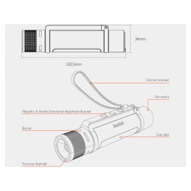 چراغ قوه و پاوربانک چند منظوره 6 در 1 مدل نکستول NE20030 شیائومی - Xiaomi NexTool Outdoor 6 in 1 Thunder Flashlight NE20030