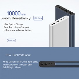 پاور بانک 10000 میلی آمپر ساعت ورژن 3 شیائومی | Xiaomi PLM13ZM Power Bank V3 10000mAh