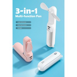 پنکه سه کاره شارژی و پاوربانک و چراغ قوه مدل XD-ZDXFS01 شیائومی - Xiaomi Youpin Jisulife XD-ZDXFS01 Multifunction Portable Mini Fan And Flashlight And Power Bank