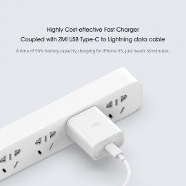 شارژر فست 20 واتی تایپ سی زدمی شیائومی مدل Xiaomi ZMI HA716 USB Type-C 20W Charger