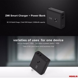 پاوربانک و شارژر فست 6500 میلی آمپر ساعتی زدمی شیاومی شیائومی | Xiaomi Mi ZMI APB01 6500mAh Power Bank And Quick Charger 3