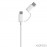 کابل کمبو دوسر تایپ سی و میکرو یو اس بی 1متری رنگ سفید می شیاومی شیائومی | Xiaomi Mi USB Type-C Micro USB Combo Cable 100cm White