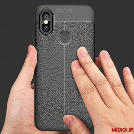 قاب و بک کاور طرح چرم مدل آتو فوکوس گوشی می 8 شیائومی - Xiaomi Mi 8 Auto Focus Case Cover