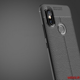 قاب و بک کاور طرح چرم مدل آتو فوکوس گوشی می 8 شیائومی - Xiaomi Mi 8 Auto Focus Case Cover