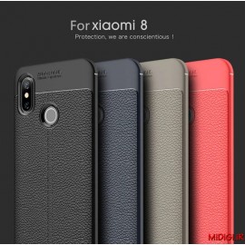 قاب و بک کاور طرح چرم مدل آتو فوکوس گوشی می 8 شیائومی - Xiaomi Mi 8 Auto Focus Case Cover