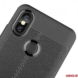 قاب و بک کاور طرح چرم مدل آتو فوکوس گوشی می 8 شیائومی - Xiaomi Mi 8 Auto Focus Case Cover