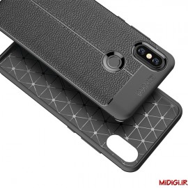 قاب و بک کاور طرح چرم مدل آتو فوکوس گوشی می 8 شیائومی - Xiaomi Mi 8 Auto Focus Case Cover