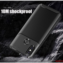 قاب و بک کاور طرح فیبر کربن مدل آتو فوکوس گوشی می 8 شیاومی شیائومی - Xiaomi Mi 8 Auto Focus Case Cover